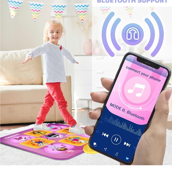 QUOKKA Dance Mat for Kids👦🏻👧🏻Built-in AUX/Bluetooth Music - Picture 5 of 8